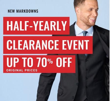 Half-Yearly Clearance Event: Up to 70% off Original Prices