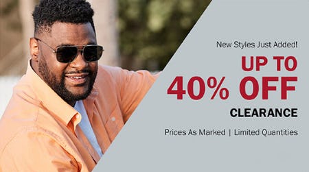 Up to 40% Off Clearance