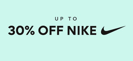 Up to 30% off Nike