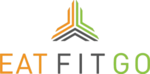 The Eat Fit Go logo in monochrome