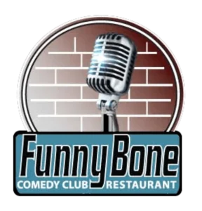 The Funny Bone Comedy Club logo in monochrome